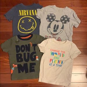Lot of 4 3T short sleeve t shirts.